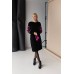 Knitted dress "Flowers" pink/black